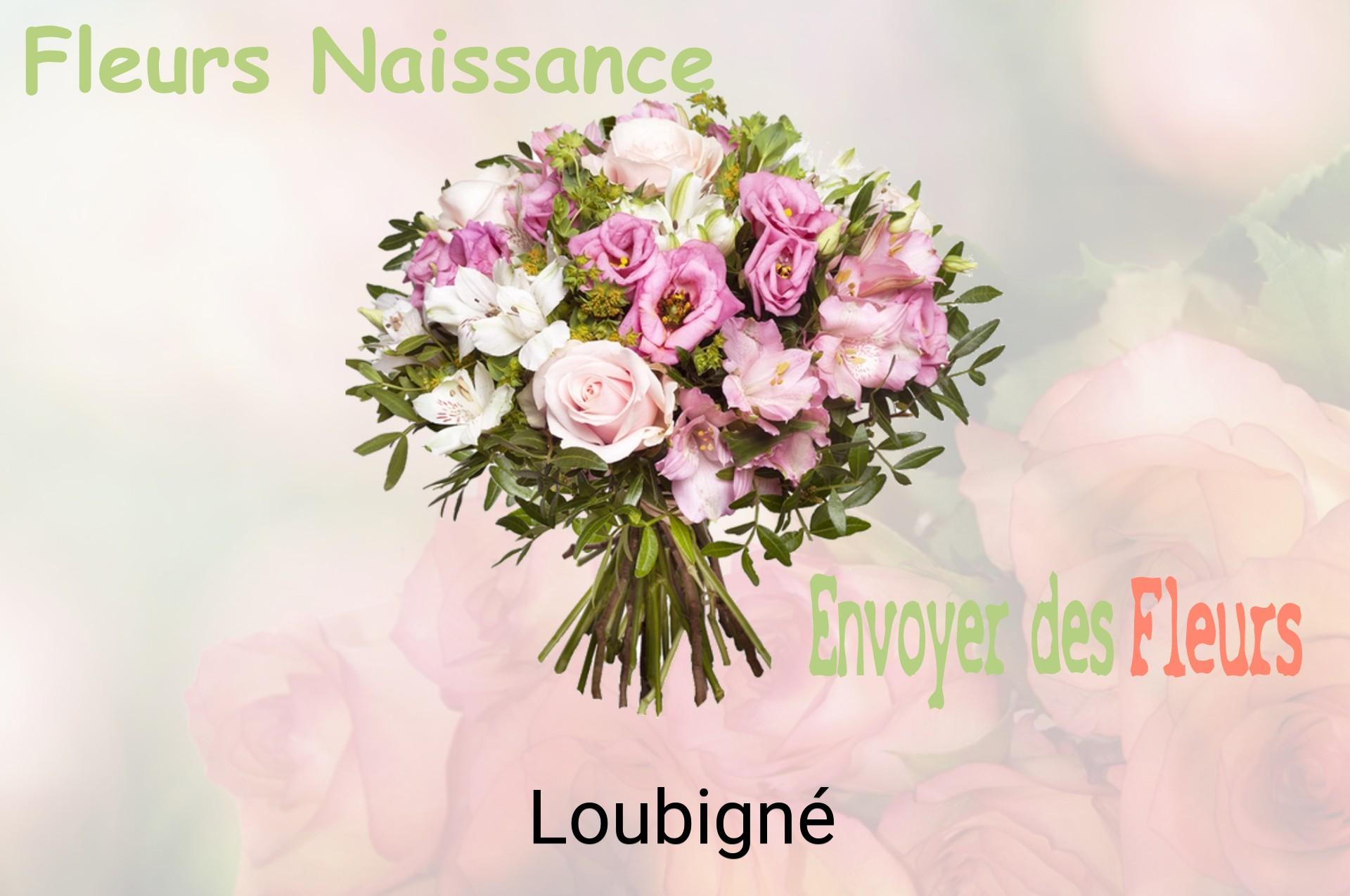 Bouquet de fleurs de naissance livré à Loubigné